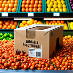 **

A visually striking image showcasing innovative biodegradable packaging inspired by fallen leaves, displayed in a vibrant Spanish marketplace. The packaging contains fresh produce, emphasizing sustainability and benefit to both humans and the planet. Focus on the textures and colors, highlighting the natural inspiration.

**