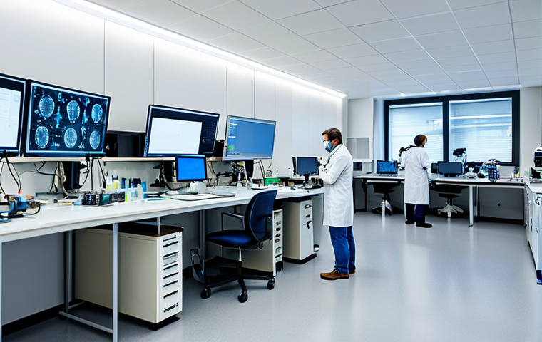 **

A team of diverse scientists and engineers in a brightly lit laboratory, fully clothed in appropriate lab attire, working on a biomimicry project, safe for work, perfect anatomy, correct proportions, family-friendly, professional setting, showcasing collaboration and innovation. The lab includes microscopes, computer screens displaying data, and prototypes of bio-inspired materials. Focus on a sense of discovery and problem-solving. high-quality image, professional.

**