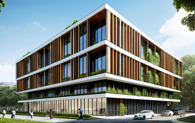 생체모방 혁신의 성공적인 기업 사례 - **
A modern, energy-efficient office building featuring a passive ventilation system inspired by te...