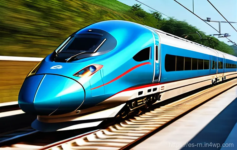 생체모방 기술의 상용화 사례 - **"A high-speed bullet train, sleek and aerodynamic, its elongated nose perfectly mimicking the shar...